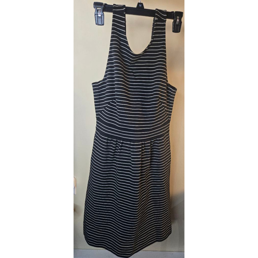 Women's Madewell Black & White Striped Mini Dress S